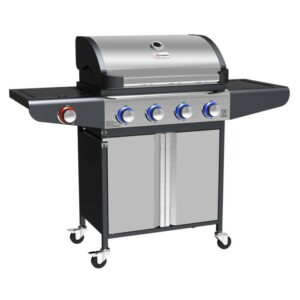 Campfire ΨΗΣΤΑΡΙΑ ΜΕ 4 ΚΑΥΣΤΗΡΕΣ & EXTRA ΕΣΤΙΑ  ΚΑΙ LED ΔΙΑΚΟΠΤΕΣ-ΙΝΟΧ 25-38229 - Image 2