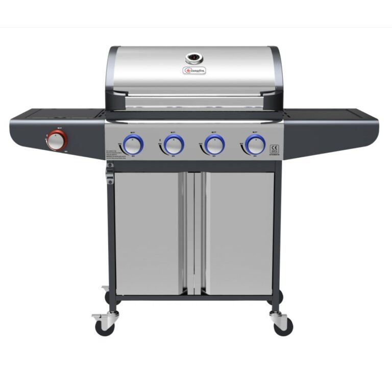 Campfire ΨΗΣΤΑΡΙΑ ΜΕ 4 ΚΑΥΣΤΗΡΕΣ & EXTRA ΕΣΤΙΑ  ΚΑΙ LED ΔΙΑΚΟΠΤΕΣ-ΙΝΟΧ