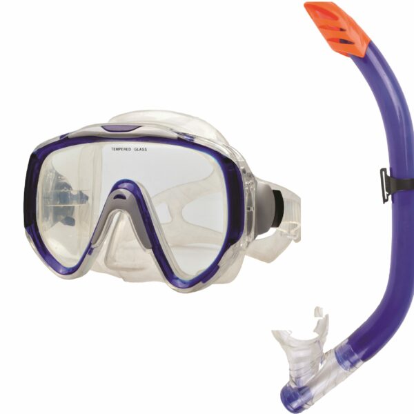 fortis ΣΕΤ ΜΑΣΚΑ & ΑΝΑΠΝΕΥΣΤΗΡΑΣ PVC ΜΠΛΕ