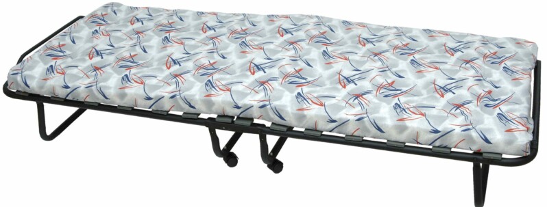 Velco ΚΡΕΒΑΤΙ ΜΕΤΑΛΛΙΚΟ ΕΝΙΣΧΥΜΕΝΟ ΠΤΥΣΣΟΜΕΝΟ ΙΤΑΛΙΑΣ  ΜΕ ΡΟΔΕΣ & ΣΤΡΩΜΑ 7cm