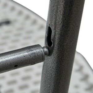 ΤΡΑΠΕΖΙ ΜΕΤΑΛΛΙΚΟ  CATERING  ΣΤΡΟΓΓΥΛΟ ΠΤΥΣΣΟΜΕΝΟ ΛΕΥΚΟ-ΔΙΑΣΤΑΣΕΙΣ: L160xH74 cm 31-33750 - Image 3