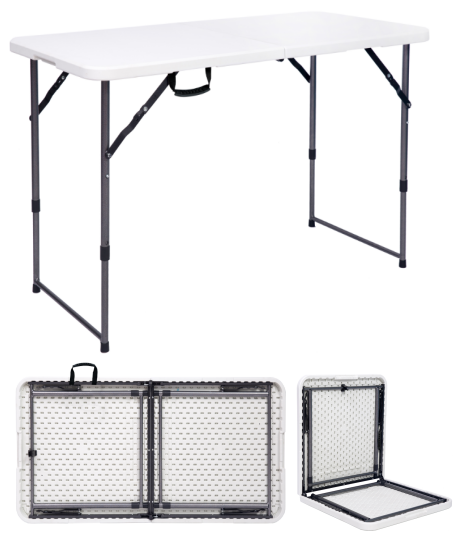 ΤΡΑΠΕΖΙ  ΠΤΥΣΣΟΜΕΝΟ CATERING ΒΑΛΙΤΣΑ- ΔΙΑΣΤΑΣΕΙΣ: 120x60x54/74/90cm