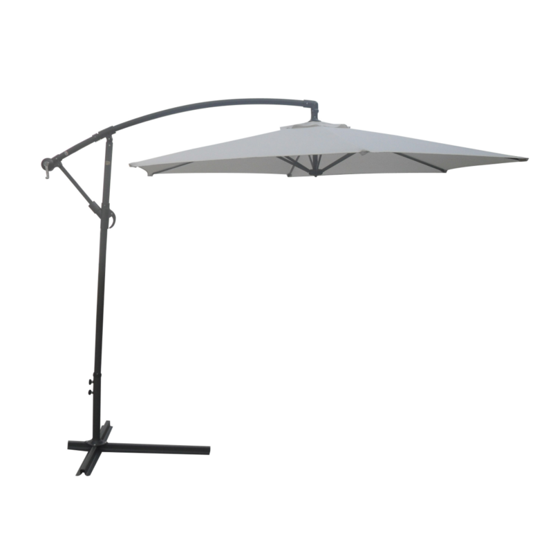 myResort ΟΜΠΡΕΛΑ ΚΗΠΟΥ 3m ΕΚΡΟΥ ΑΛΟΥΜΙΝΙΟΥ ΕΛΛΕΙΠΤΙΚΗ