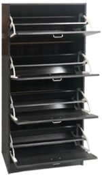 VELCO Pro Systems ΠΑΠΟΥΤΣΟΘΗΚΗ ΜΕ ΤΕΣΣΕΡΙΣ ΠΟΡΤΕΣ -ΑΕΡΙΖΟΜΕΝΗ ΠΛΑΤΗ 63x24x150cm  ΓΚΡΙ ΟΞΙΑ 63-35280-30 - Image 2