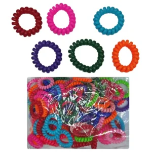 Σετ 50 τεμαχιών Λαστιχάκι Μαλλιών Σπιράλ Χρώματα ø4,5cm 4teen4ty 401066 - Image 2