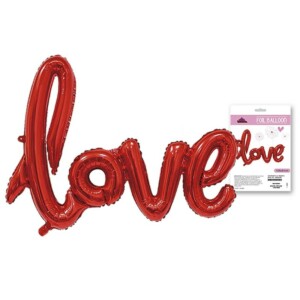 Σετ 10 τεμαχιών Μπαλόνι Μεταλλιζέ Love 102x65cm Carnavalista 232170