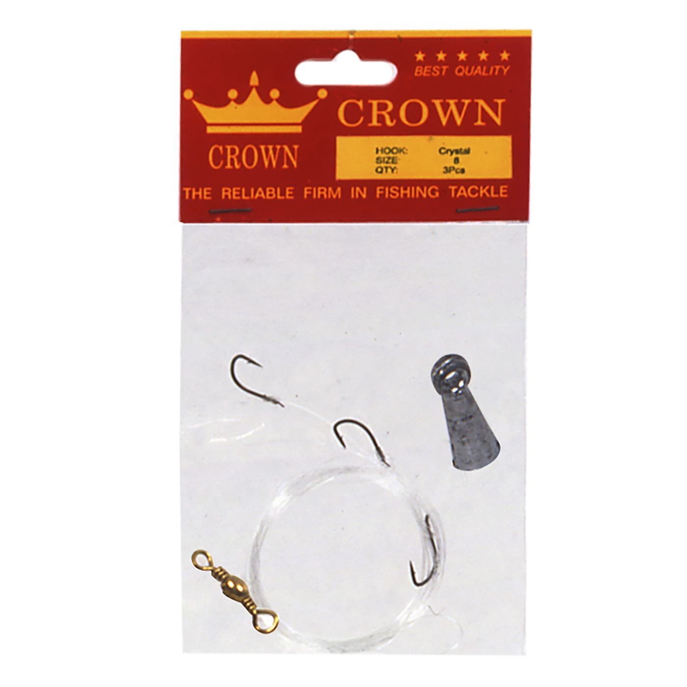 42-734 Σετ 10 τεμαχιών Αρματωσιά Κάθετης με 3 Άγκιστρα Αρματωσιά=1m SummerTiempo 62754 - Image 1