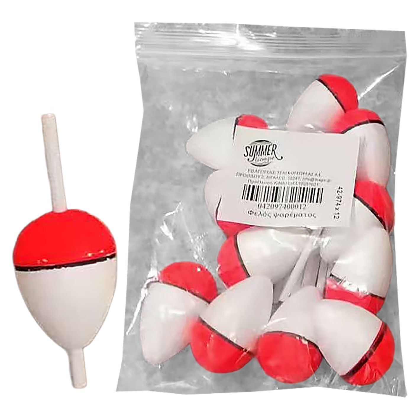 42-974 Σετ 12 τεμαχιών Φελός Ψαρέματος 8gr SummerTiempo 62994 - Image 1