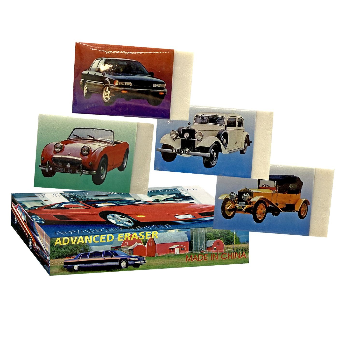 50-3561 Σετ 27 τεμαχιών Γόμα Λευκή Αυτοκίνητο σε Κουτί 4,7x3x0,8cm JustNote 703581 - Image 1