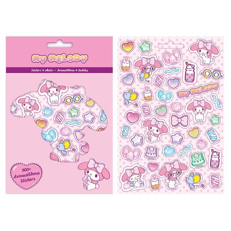 6-730 Σετ 6 τεμαχιών Μπλοκ με 300 Αυτοκόλλητα my Melody 21,5x14,5cm My Melody 000490203 - Image 1