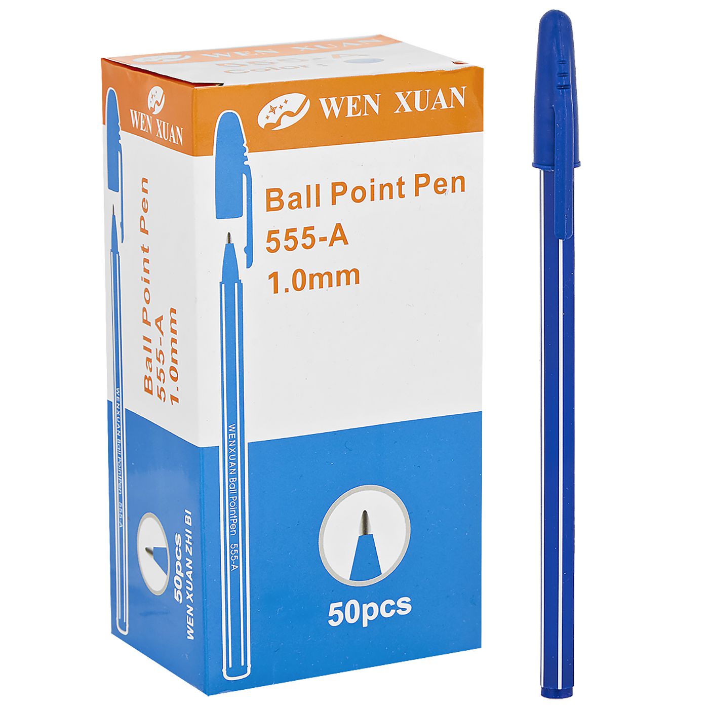 60-266 Σετ 50 τεμαχιών Στυλό Ριγέ Μακρυά Μύτη Ballpoint 1mm JustNote 80286 - Image 1