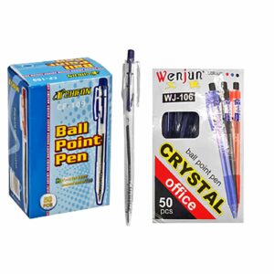 Σετ 50 τεμαχιών Στυλό Διάφανο Κλιπ Ballpoint Μπλε 0,8mm  JustNote 80287