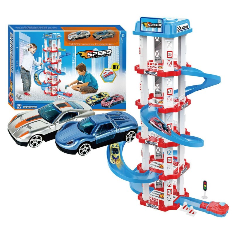 71-3641 Σετ Πάρκινγκ με 2 Αυτοκινητάκια 33x24x7cm ToyMarkt 913661 - Image 1