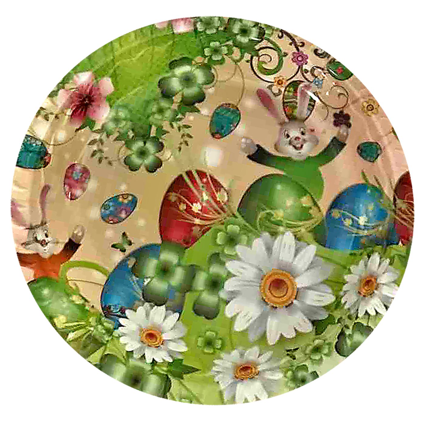 73-2121_1 Μπωλιέρα Βαθια Μεγάλη Στρογγυλή Πασχαλινή ø29x4cm Bunny's 932141 - Image 1