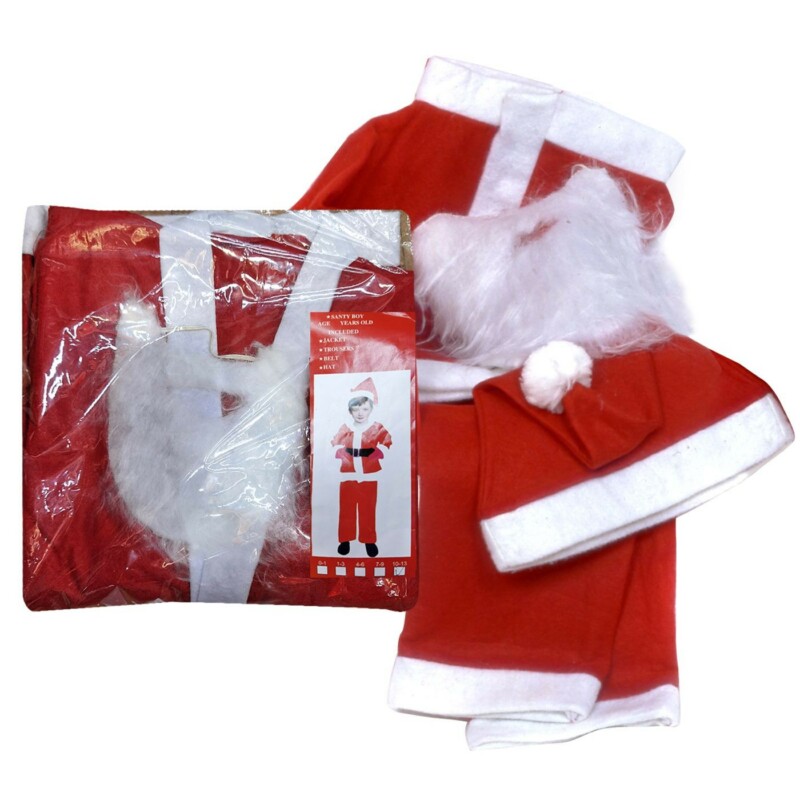 93-1773 Στολή Άγιος Βασίλης Προεφηβική No:10-13 Ετών Y:140cm Xmasfest 1131793 - Image 1