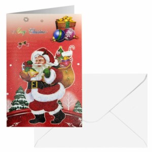 Σετ 12 τεμαχιών Κάρτα Χριστουγέννων με Φάκελο Κάρτα:26x21cm Xmasfest 113242