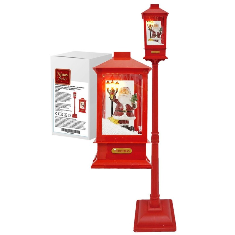 93-3465 Φανάρι Επιδαπέδιο με Χιόνι και 4 Λειτουργίες 156x32x32cm Xmasfest 1133485 - Image 1