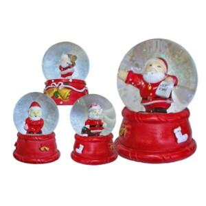 Σετ 6 τεμαχιών Χιονόμπαλα Άγιος ø6,5cm ø6,5x9cm Xmasfest 1133708 - Image 2