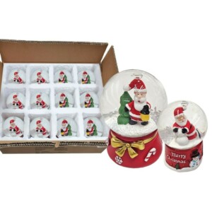 Σετ 12 τεμαχιών Χιονόμπαλα Άγιος ø4,5cm ø4,5x6,5cm Xmasfest 113521 - Image 2