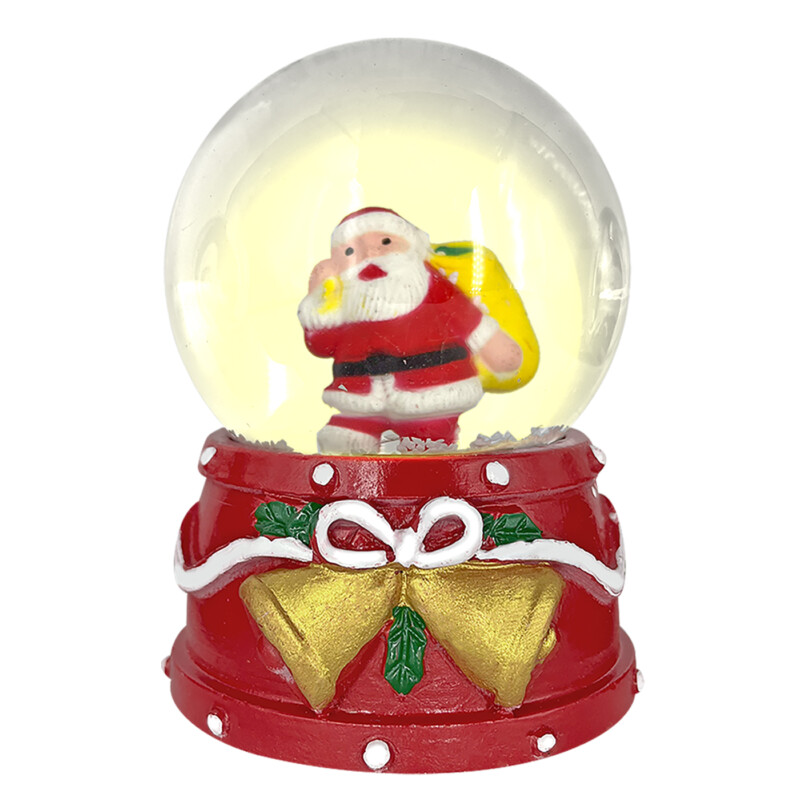 Σετ 6 τεμαχιών Χιονόμπαλα Άγιος με φως ø6,5cm ø6,5x9cm Xmasfest 113623