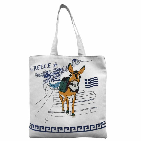Τσάντα Βαμβακερή Τουριστική Γαϊδουράκι 40x40x10cm SummerTiempo 623185