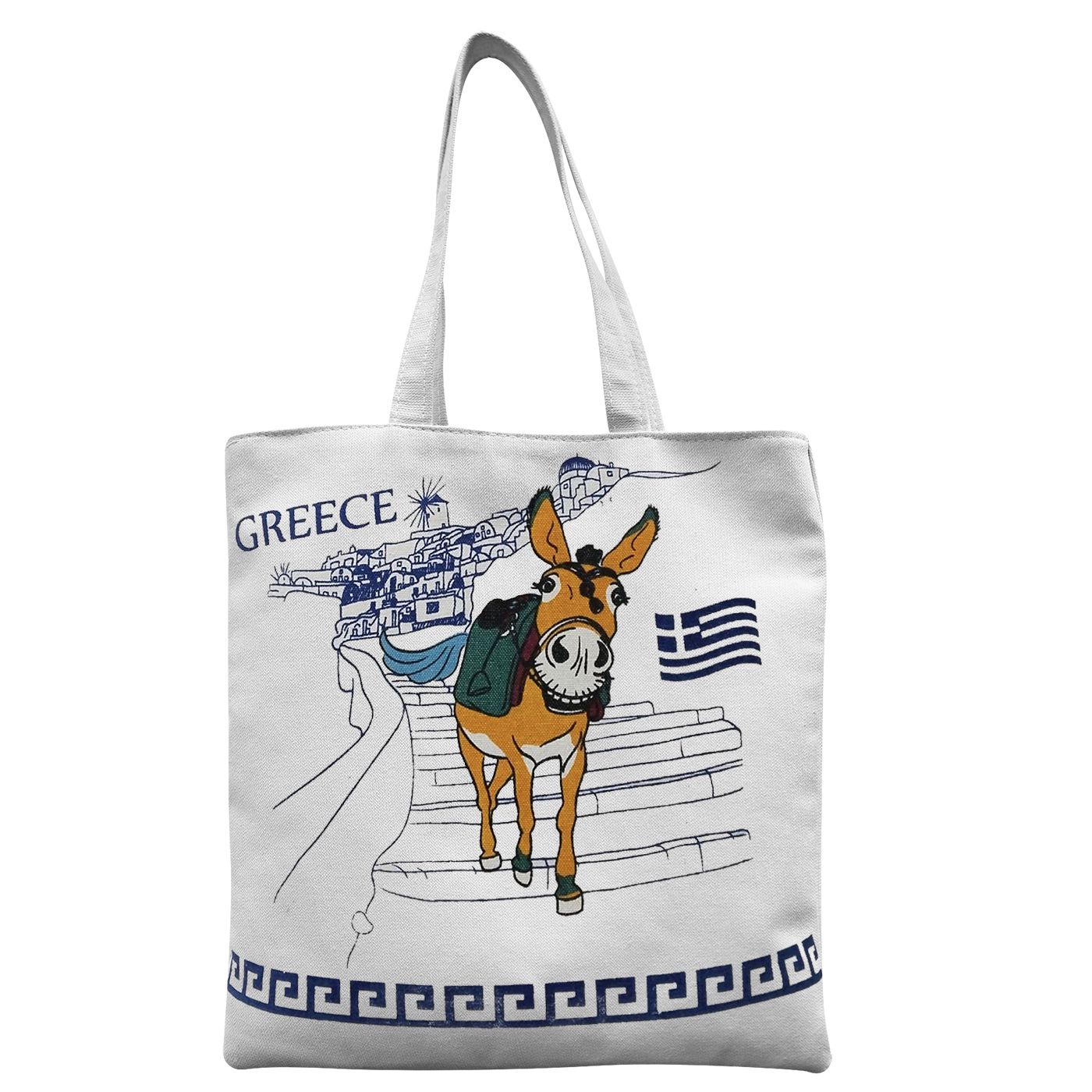 Τσάντα Βαμβακερή Τουριστική Γαϊδουράκι 40x40x10cm SummerTiempo 623185 Τσάντα Βαμβακερή Τουριστική Γαϊδουράκι 40x40x10cm SummerTiempo 623185