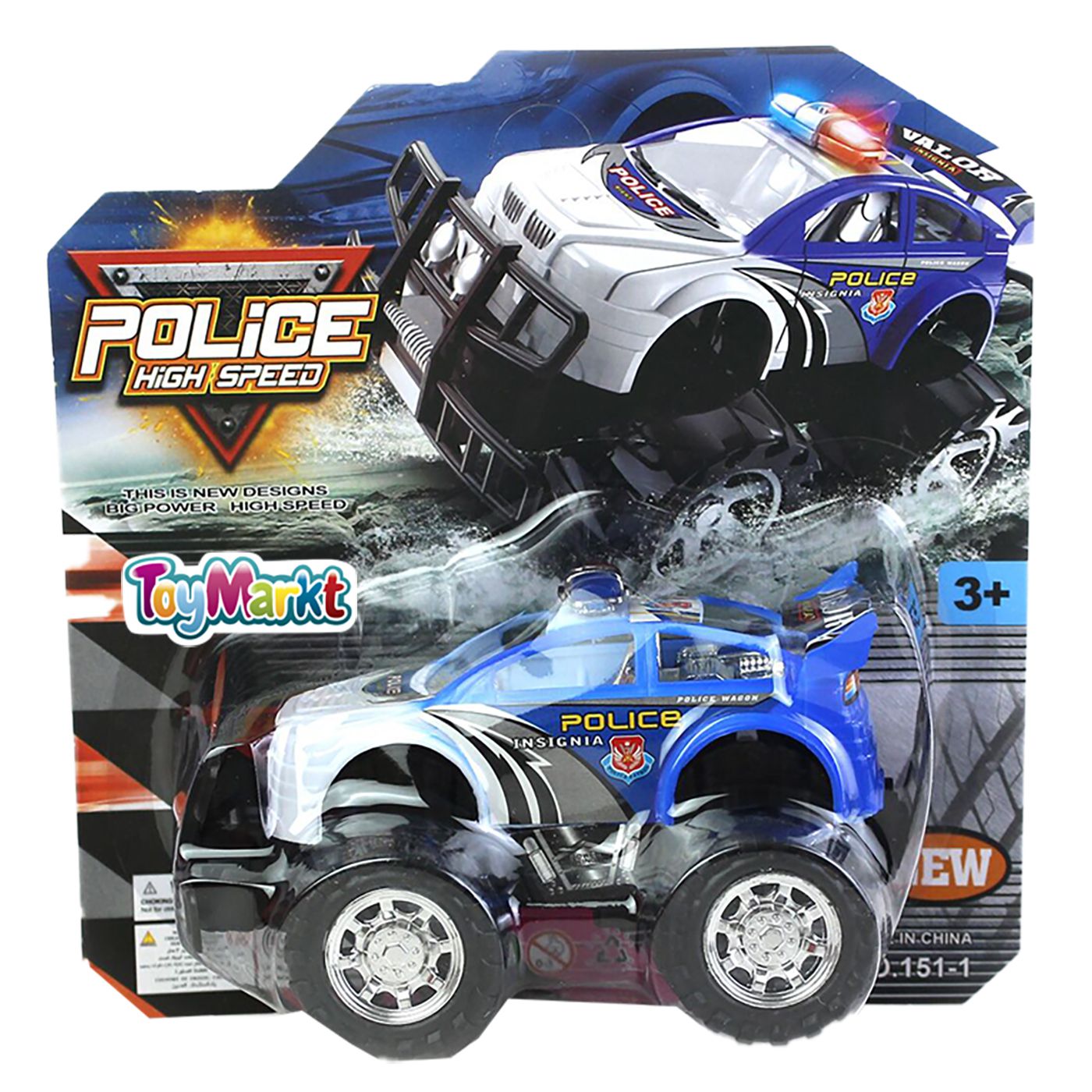 Τζιπάκι Police Friction σε Καρτέλα 20x20x9cm ToyMarkt 902187 Τζιπάκι Police Friction σε Καρτέλα 20x20x9cm ToyMarkt 902187