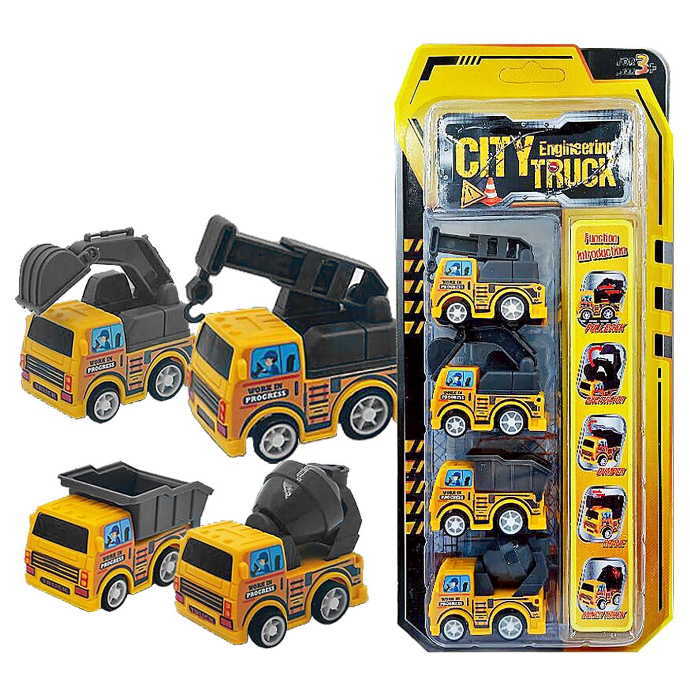 Δομικά Οχήματα Pull Back σε Καρτέλα 14x30x3cm ToyMarkt 902303 Δομικά Οχήματα Pull Back σε Καρτέλα 14x30x3cm ToyMarkt 902303