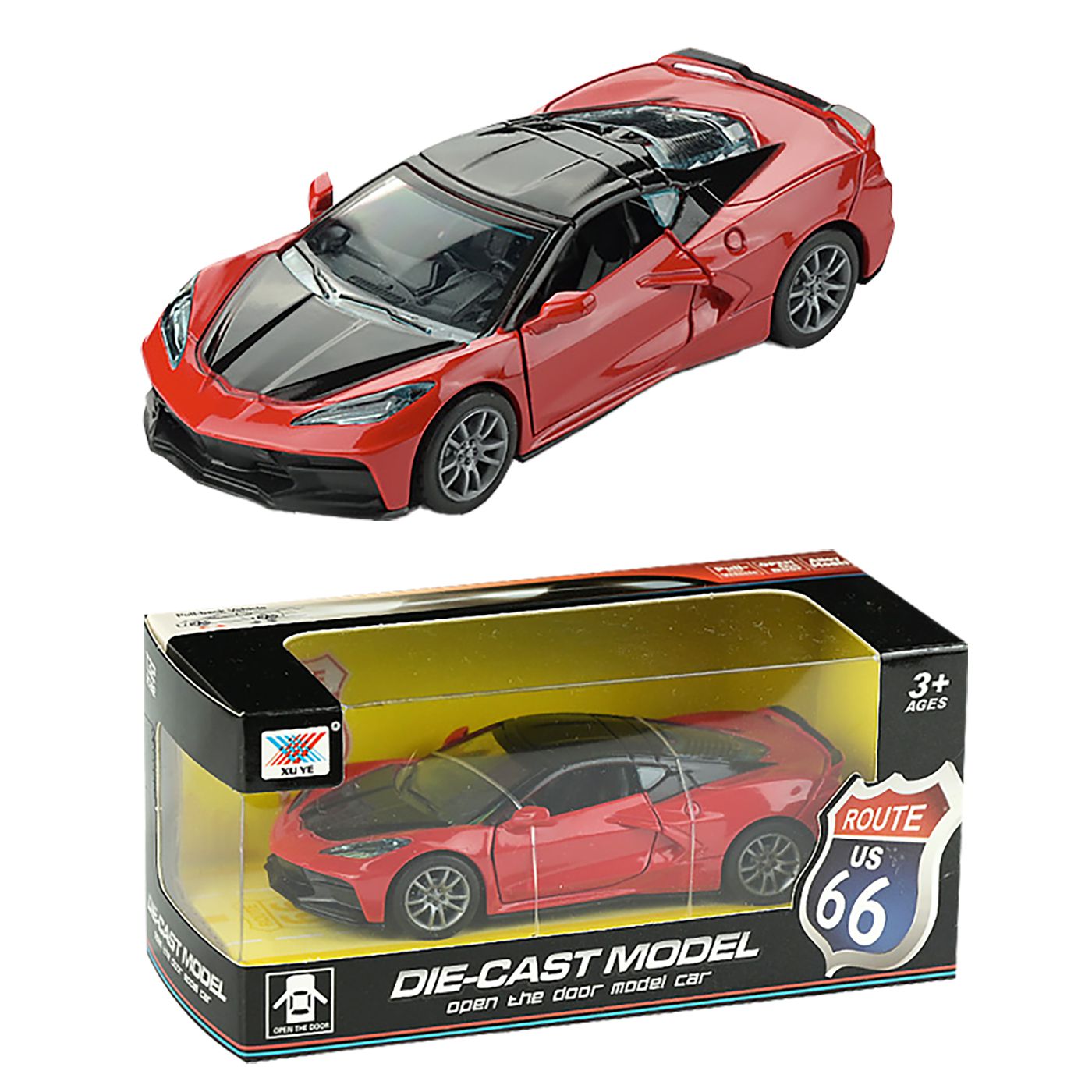 Αμερικάνικο Pull Back Route 66 Open Doors 15x7x7cm ToyMarkt 902355 Αμερικάνικο Pull Back Route 66 Open Doors 15x7x7cm ToyMarkt 902355