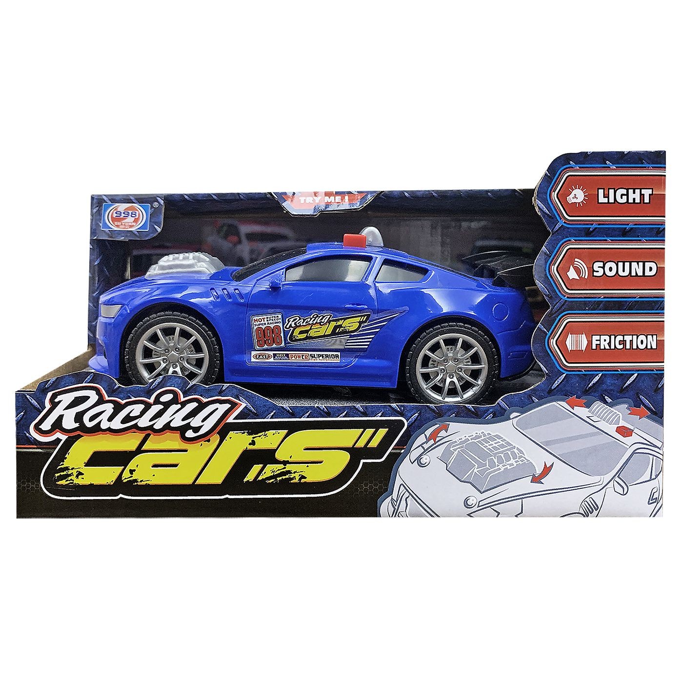 Οχημα Racing Cars Friction με φως + ήχο 20x11x9cm ToyMarkt 902358 Οχημα Racing Cars Friction με φως + ήχο 20x11x9cm ToyMarkt 902358
