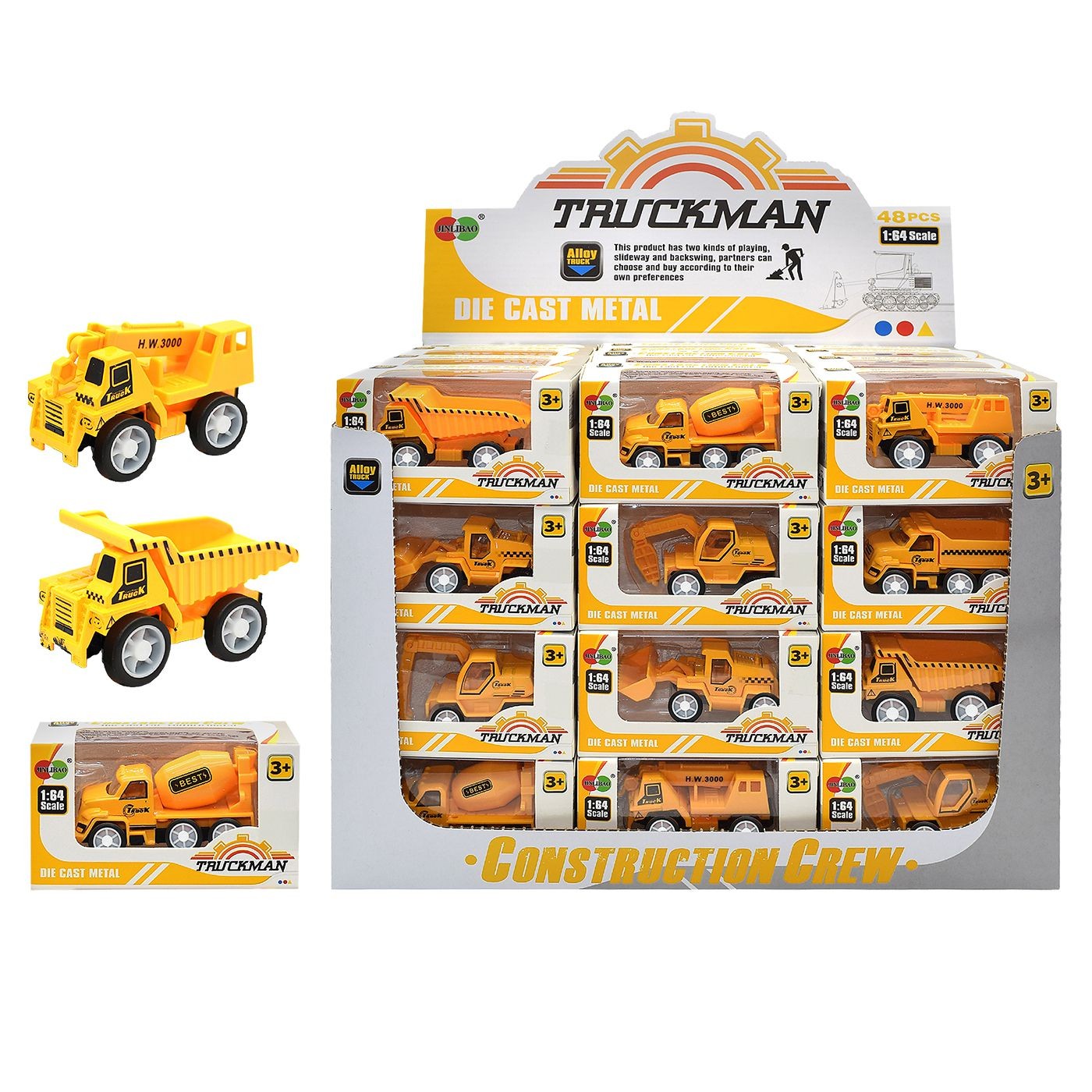 Μεταλλικά Δομικά Οχήματα Pull Back 10cm - Κουτι 48 τεμ 30x23x18cm ToyMarkt 902378 Μεταλλικά Δομικά Οχήματα Pull Back 10cm - Κουτι 48 τεμ 30x23x18cm ToyMarkt 902378