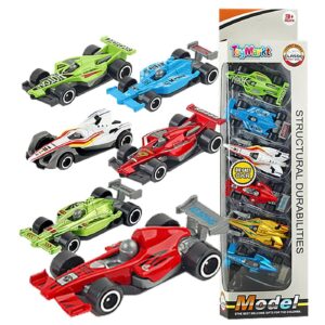 Κουτί 6 Φόρμουλες 8cm Μεταλλικές Free Wheels 9x35x4cm ToyMarkt 913481