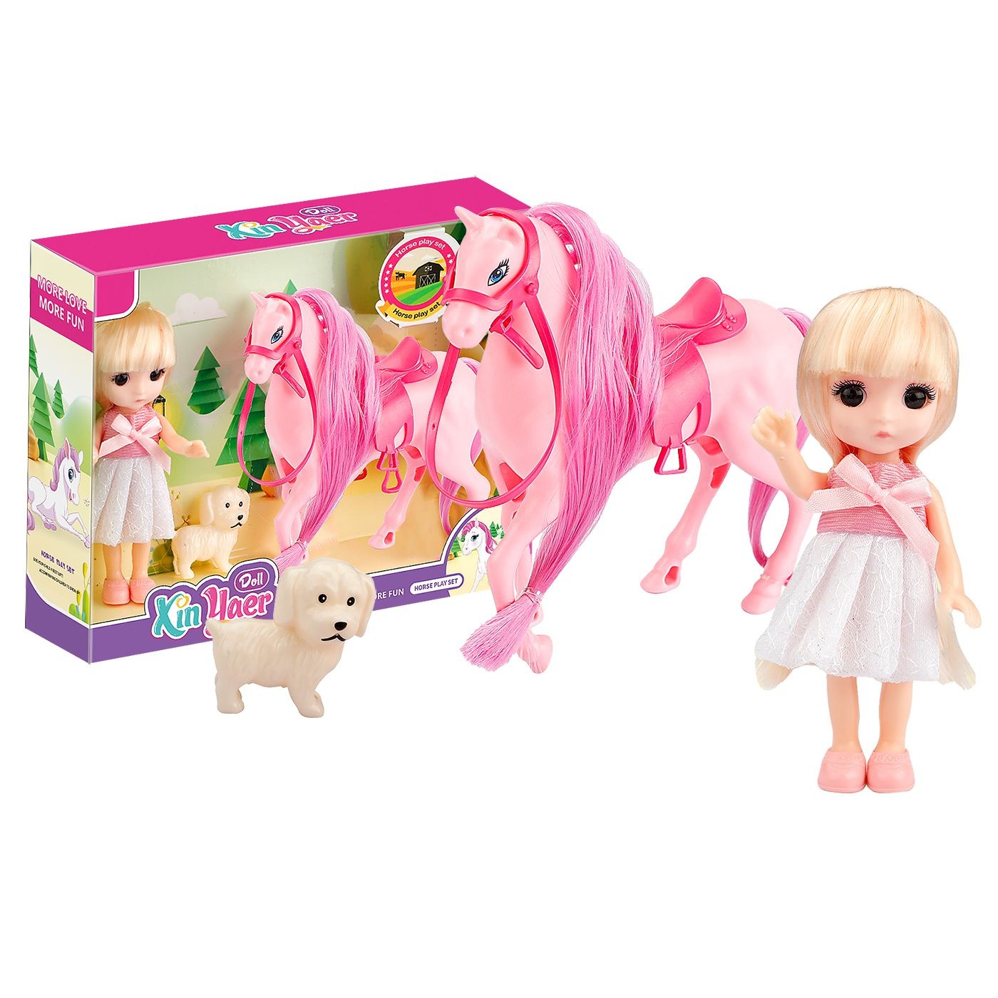 Κούκλα 15cm & Άλογο 14cm 26x20x6cm ToyMarkt 98262 Κούκλα 15cm & Άλογο 14cm 26x20x6cm ToyMarkt 98262