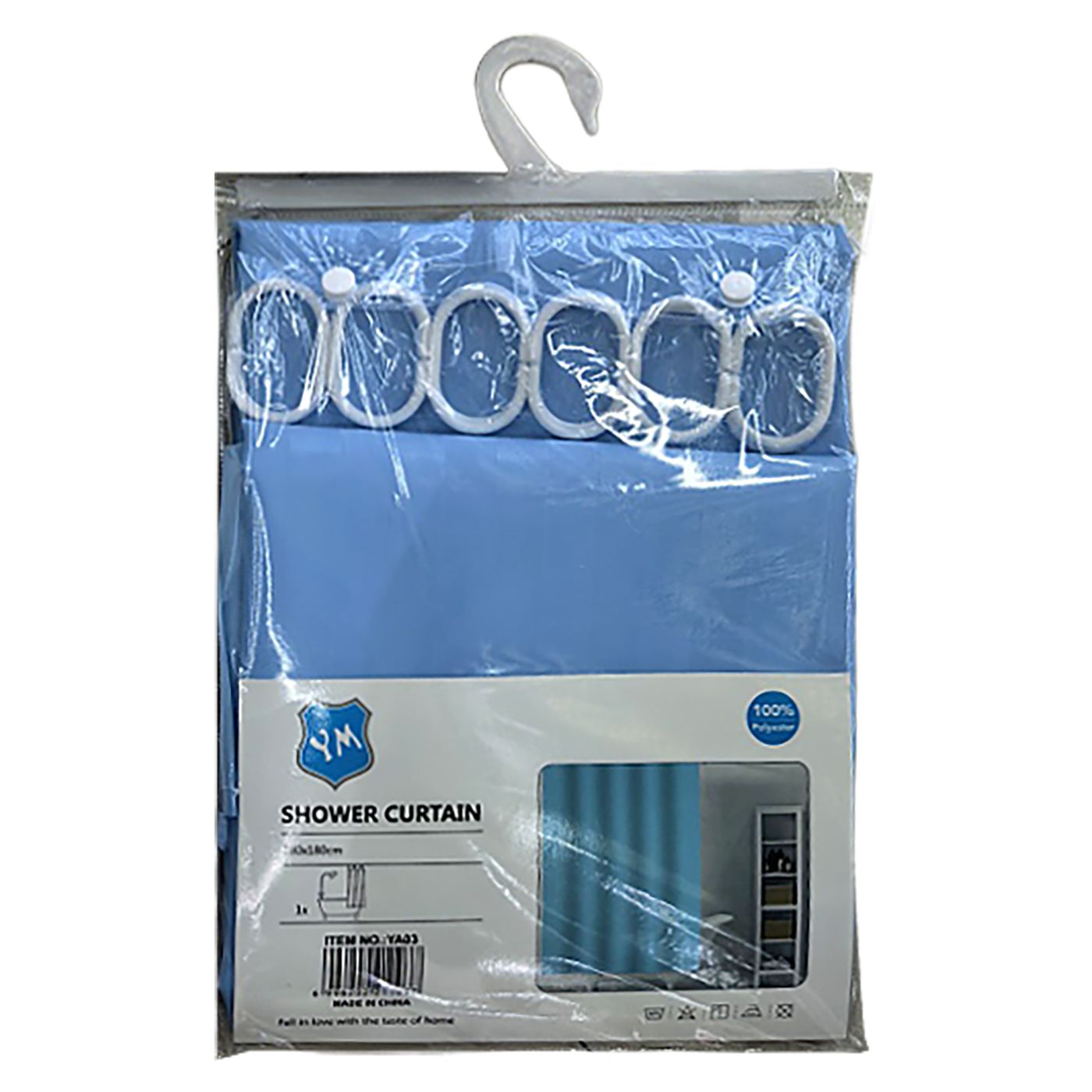 Κουρτίνα Μπάνιου Μονόχρωμη Υφασμάτινη 180x180cm Homie 1011100 Κουρτίνα Μπάνιου Μονόχρωμη Υφασμάτινη 180x180cm Homie 1011100