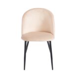 RIO BEIGE VELVET ΥΦΑΣΜΑ ΚΑΡΕΚΛΑ ΜΕΤΑΛΛΙΚΗ 50X52X81εκ. - Image 2