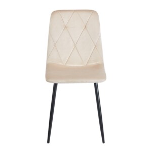 EVA BEIGE VELVET ΥΦΑΣΜΑ ΚΑΡΕΚΛΑ ΜΕΤΑΛΛΙΚΗ 43X55X49-90εκ. - Image 2