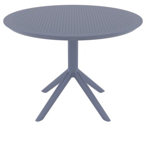 SKY DARK GREY Φ105X74εκ. ΤΡΑΠΕΖΙ ΠΟΛ/ΝΙΟΥ