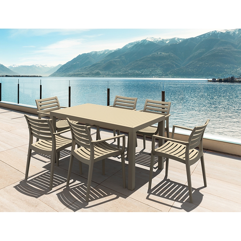 Σετ Τραπεζαρίας 7τμχ Ares Artemis Taupe 140Χ80Χ75εκ. Σετ Τραπεζαρίας 7τμχ Ares Artemis Taupe 140Χ80Χ75εκ.