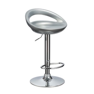 Σκαμπό Μπάρ 2τμχ Bar18 Ασημί Abs 46x39x97εκ.