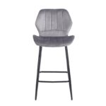 DYLAN GREY VELVET ΥΦΑΣΜΑ 65εκ. ΣΚΑΜΠΟ ΜΕΤΑΛΛΙΚΟ 46X45X65-95εκ. - Image 2