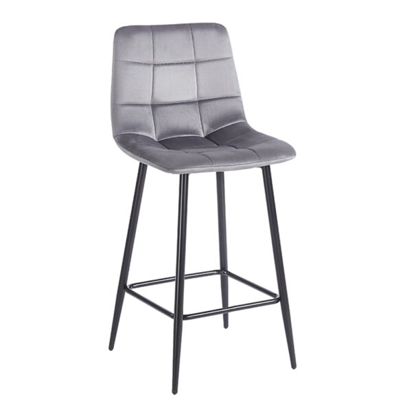 NORA GREY VELVET ΥΦΑΣΜΑ 65εκ. ΣΚΑΜΠΟ ΜΕΤΑΛΛΙΚΟ 45X41X65-99εκ.