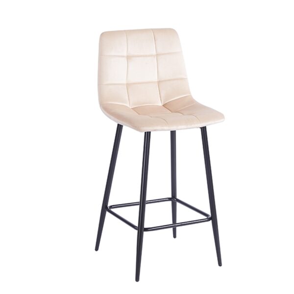 NORA BEIGE VELVET ΥΦΑΣΜΑ 65εκ. ΣΚΑΜΠΟ ΜΕΤΑΛΛΙΚΟ 45X41X65-99εκ.