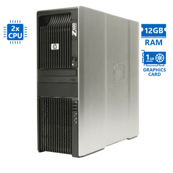 HP Z600 Tower Xeon 2x X5650(6-Cores)/12GB DDR3/500GB/Nvidia 1GB/No ODD/7P Grade A Workstation Refurb