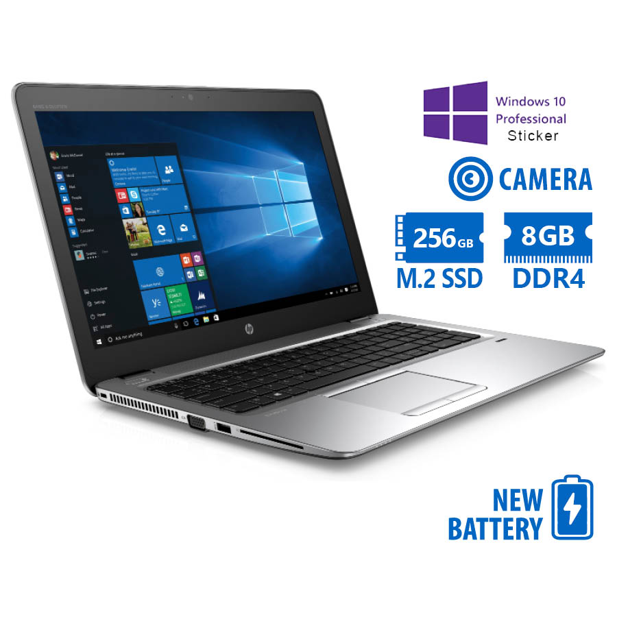 HP (A-) EliteBook 850 G3 i5-6300U/15.6``/8GB DDR4/256GB M.2 SSD/No ODD/Camera/New Battery/10P Grade HP (A-) EliteBook 850 G3 i5-6300U/15.6``/8GB DDR4/256GB M.2 SSD/No ODD/Camera/New Battery/10P Grade