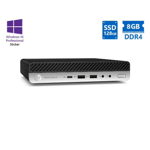 HP ProDesk 600G3 DM i3-7100T/8GB DDR4/128GB SSD/No ODD/10P Grade A Refurbished PC