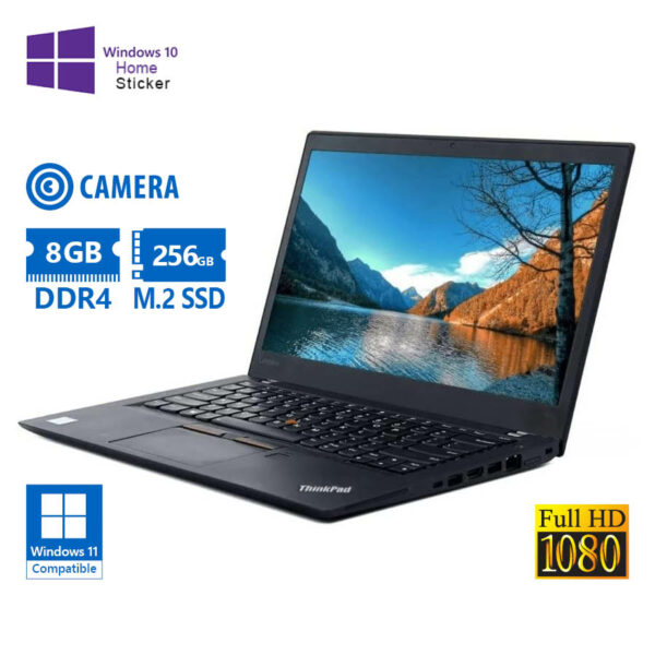 Lenovo (A-) ThinkPad T490 i5-8365U/14``FHD/8GB DDR4/256GB M.2 SSD/No ODD/Camera/10H Grade A- Refurbi