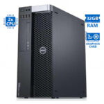 Dell Precision T5610 Tower Xeon 2xE5-2650v2(8-Cores)/32GB DDR3/500GB/DVD/Nvidia 3GB/8P Grade A Works