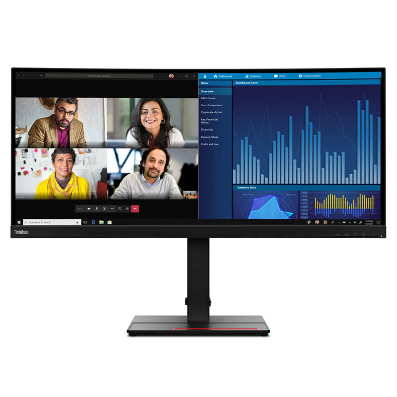 Used Monitor ThinkVision P34w-20 Curved/Lenovo/34``UW-QHD/3440x1440/Black/w/Speakers/DP & HDMI & USB