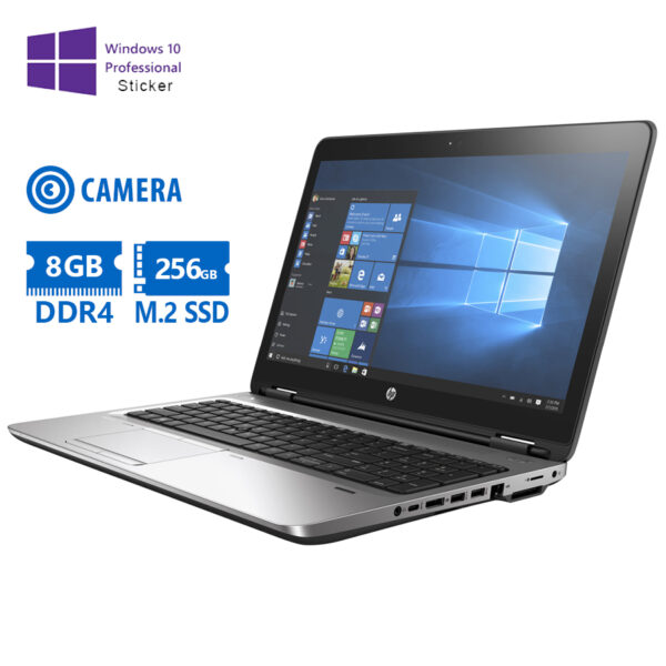 HP ProBook 650 G3 i5-7200U/15.6``/8GB DDR4/256GB M.2 SSD/DVD/Camera/10P Grade A Refurbished Laptop