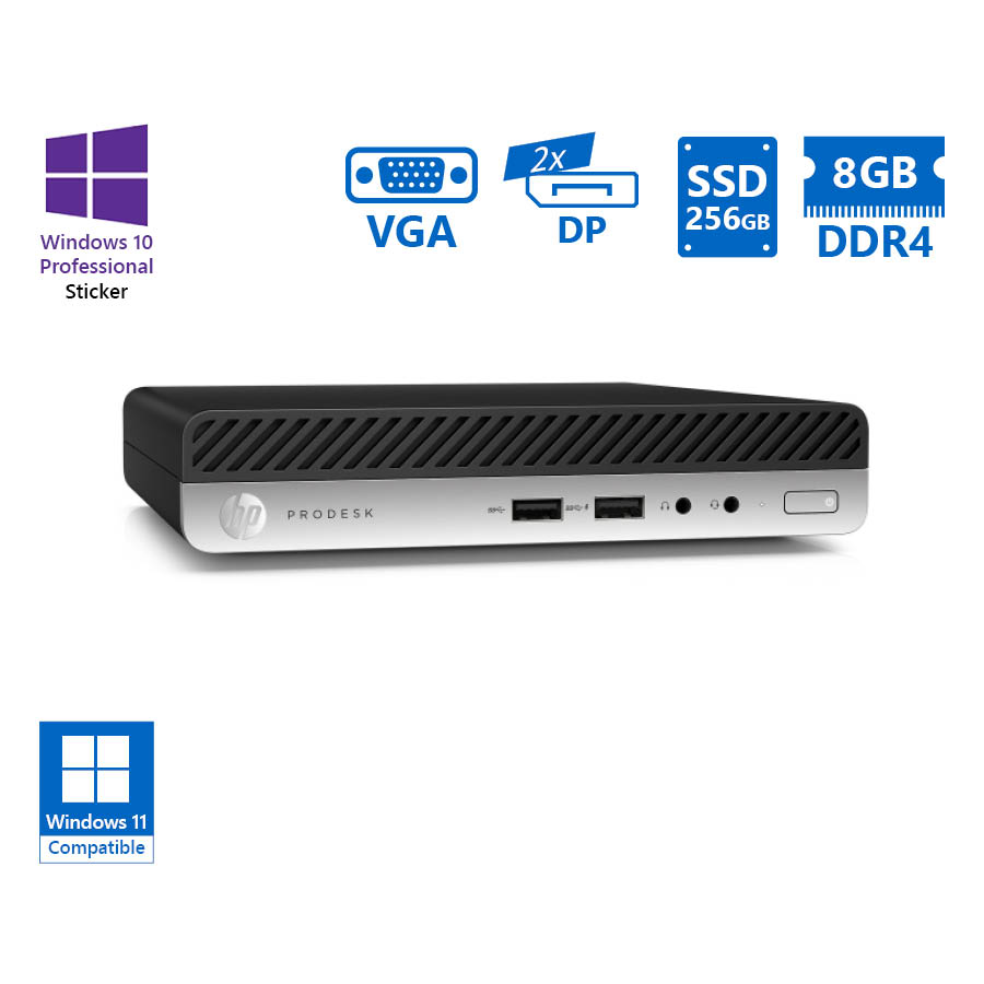 HP ProDesk 400G5 DM i5-9500T/8GB DDR4/256GB SSD/No ODD/10P Grade A Refurbished PC HP ProDesk 400G5 DM i5-9500T/8GB DDR4/256GB SSD/No ODD/10P Grade A Refurbished PC
